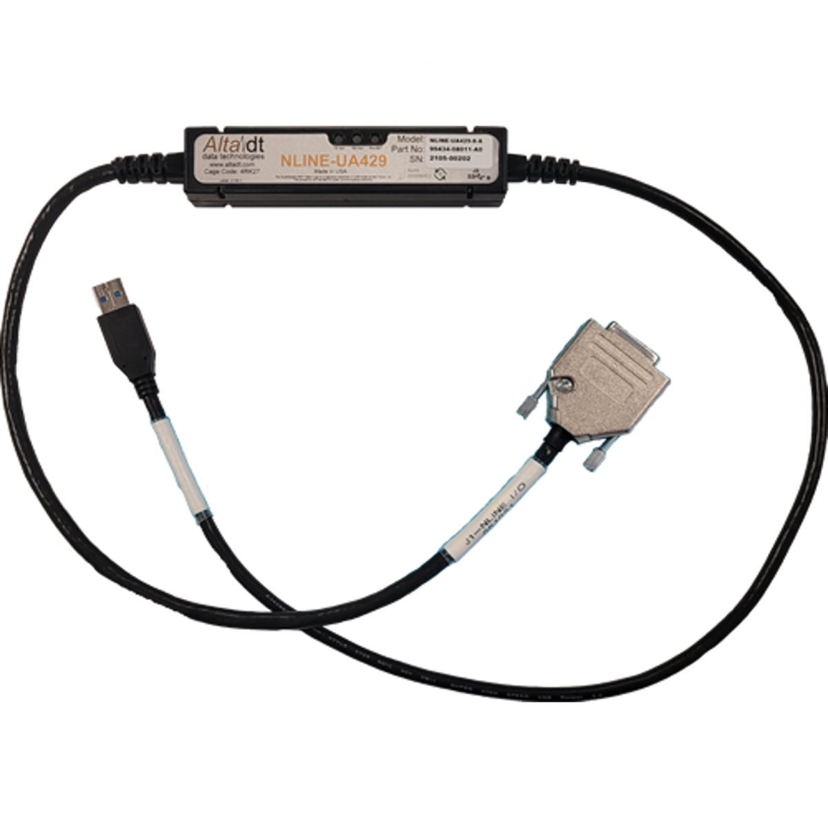 NLINE-UA429 Multi-Channel ARINC Interface Embedded In-Line (NLINE) Cable Assembly