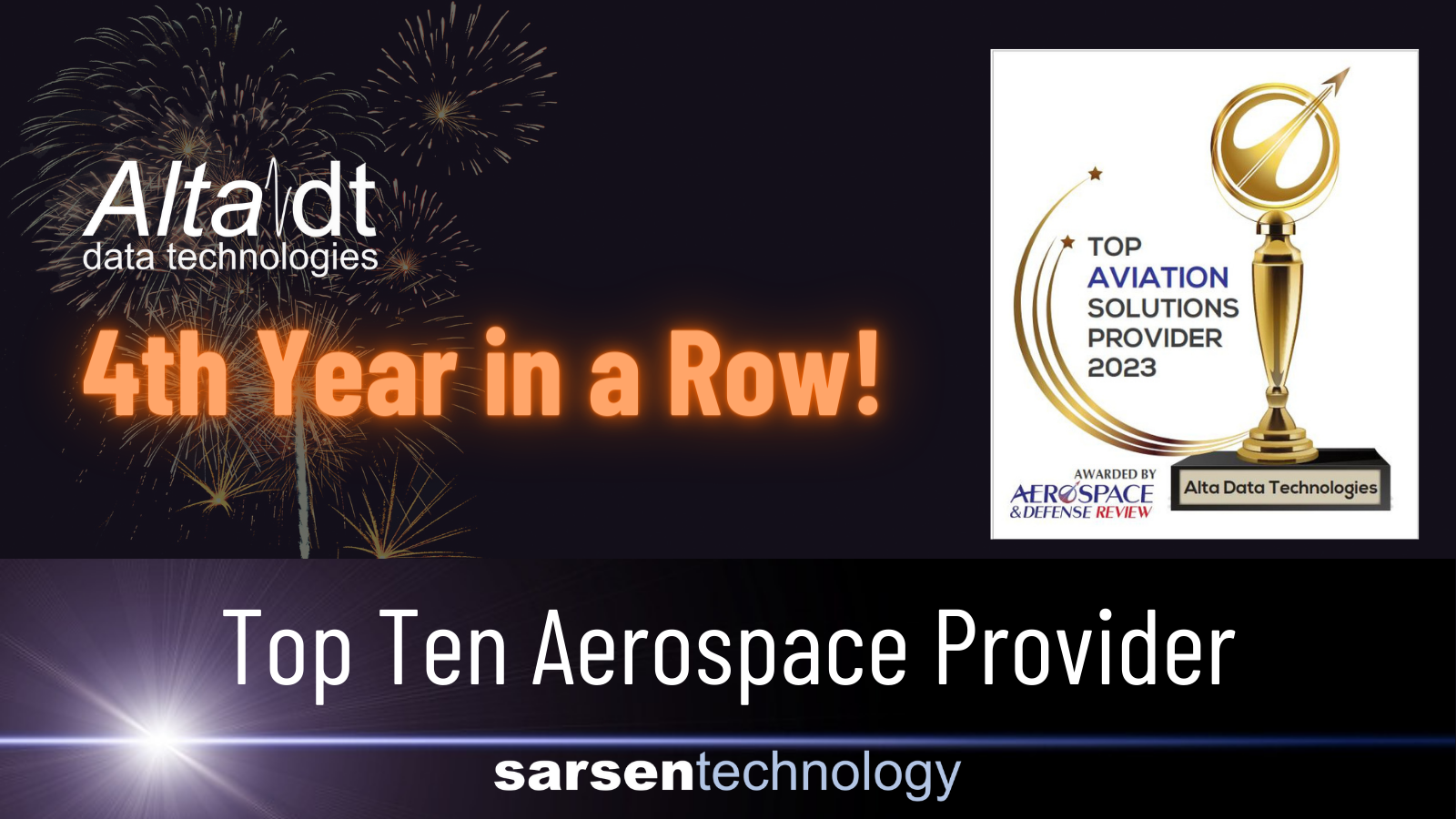 Alta Data Top Aerospace Provider