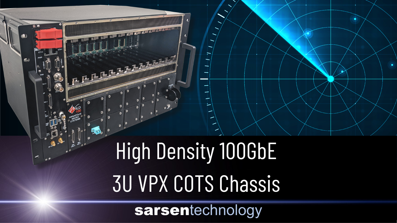 High Density 100GbE 3U VPX COTS Chassis 