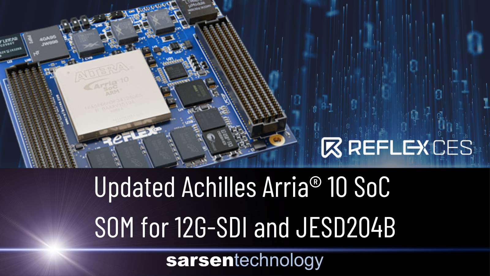 Updated Achilles Arria® 10 SoC  SOM for 12G-SDI and JESD204B