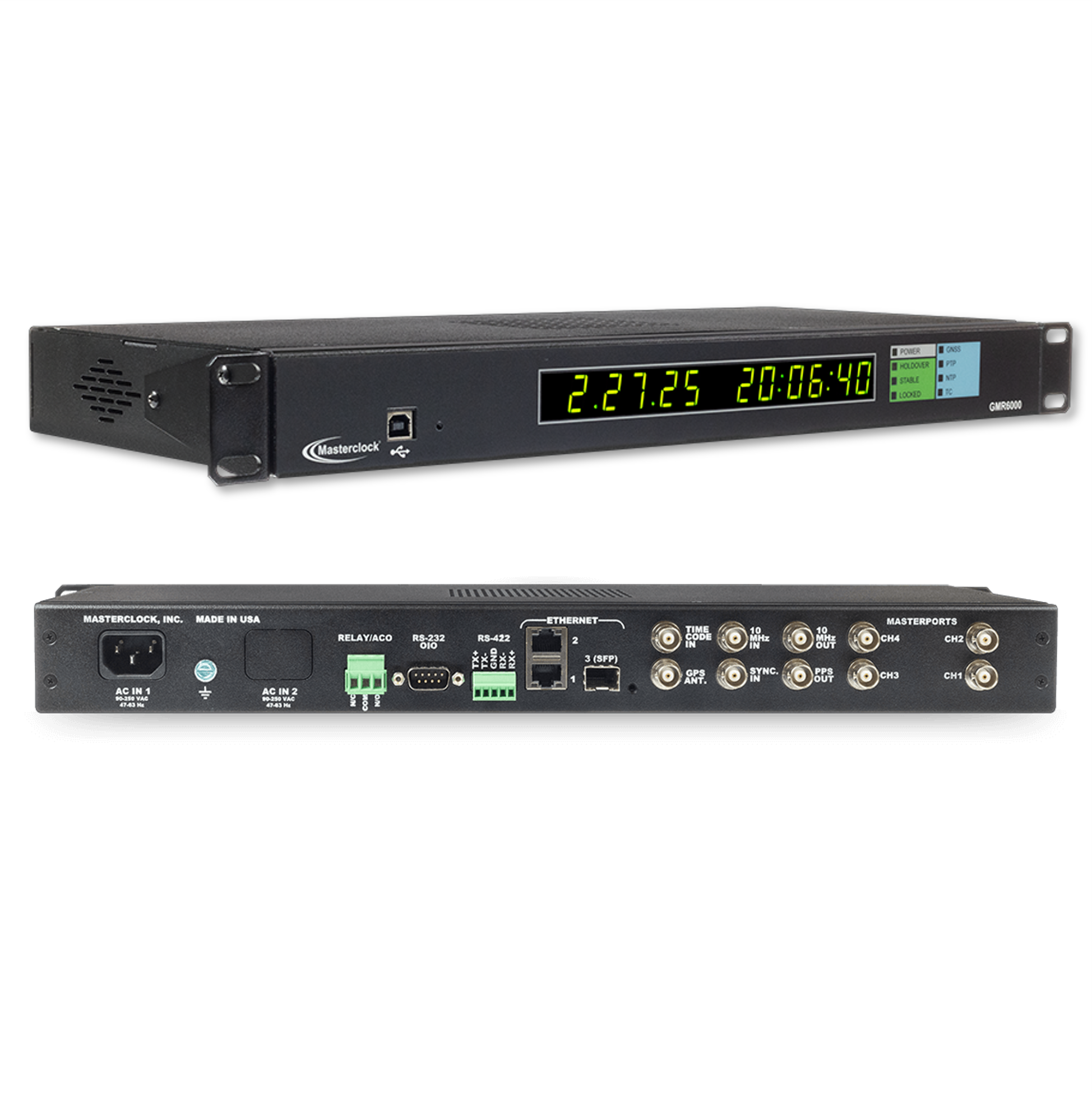 GPS Multi-Functional Master Clock & PTP Grandmaster - GMR6000
